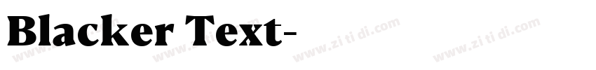 Blacker Text字体转换 Blacker Text字体转换
